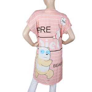 T-shirt long de nuit pour femme - Rose - Product Image 3