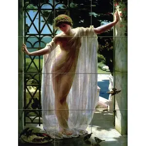 กระเบื้องภาพจิตรกรรมฝาผนังเซรามิก #2602สำหรับห้องนั่งเล่นสำนักงานบ้านตกแต่งผนังและแขวน - Product Image 1