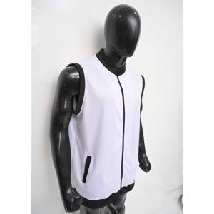 Ligero personalizado de alta calidad prendas de vestir exteriores sin mangas a prueba de viento causal transpirable Golf cremallera color sólido hombres chaleco y chaleco - Product Image 4