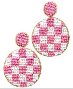 Pendientes de cuentas en forma de corazón hechos a mano de primera calidad, estilo colgante moderno y a la moda para mujer al mejor precio - Product Image 2