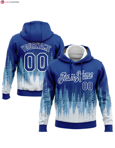 Personalizado cosido lagos azul amarillo-blanco Navidad copos de nieve 3D deportes pulóver Sudadera con capucha - Product Image 6