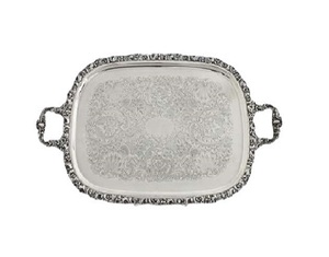 Plateau rond de haute qualité en laiton métallique de qualité supérieure conception complexe utiliser plateau de service pour les centres de table au meilleur taux - Product Image 6