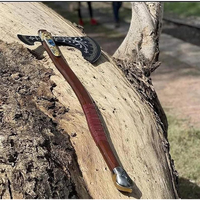 Hache en acier à haute teneur en carbone de qualité industrielle avec manche en bois de rose, tomahawks personnalisables pour une utilisation polyvalente