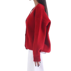 Nouveauté - Cardigan décontracté pour femme - Col en V - Polyester/coton - Respirant - Style vintage - Toutes saisons - Manches longues - Product Image 3