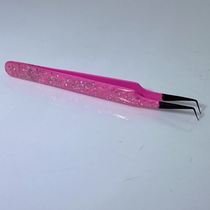 Pince à cils couleurs scintillantes en acier inoxydable pince à cils de qualité fine pince à cils droite et incurvée de qualité supérieure - Product Image 6