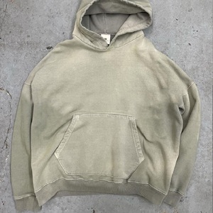Sweat à capuche en polaire délavé à l'acide pour hommes et survêtement court délavé au soleil Ensemble deux pièces surdimensionné avec fonction anti-rétrécissement - Product Image 2