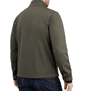 Chaqueta cortavientos de invierno softshell transpirable con cremallera y estampado para hombre, ideal para trabajo al aire libre. Producto muy demandado. - Product Image 2