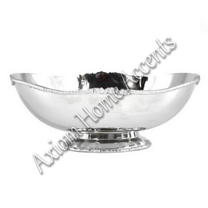Elegante cuenco para servir frutas de latón hecho a mano elegante plata decoración del hogar diseño exclusivo para cocina comedor-Axiom acentos para el hogar - Product Image 3