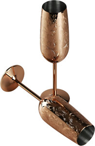 Meilleure vente de flûte à longue tige en métal de luxe en verre gravé de haute qualité - Product Image 6