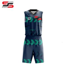 Uniforme de basket-ball pour hommes et jeunes à séchage rapide et respirant Logo imprimé Vêtements de sport pour équipes d'entraînement Sublimation - Product Image 3
