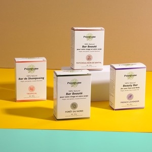 Caja de embalaje de papel impresa personalizada Premium para galletas veganas gourmet hamburguesa velas de jabón Facial limoncillo Tropical cuidado de la piel - Product Image 4