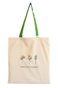 Sac fourre-tout en toile de coton recyclé et réutilisable, imprimé avec logo personnalisé, écologique, pour courses, vente en gros - Product Image 6