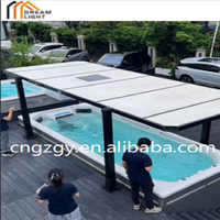 Couverture de piscine rétractable automatique intelligente avec système de levage télécommandé pour piscines résidentielles