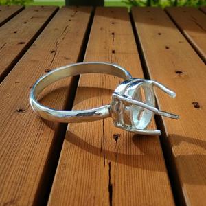 925 Sterling Silver <b>Blank</b> Jewelry Setting Silver Oval Prong <b>Ring</b> <b>Blank</b> DIY Jewelry Supplies 6x4 mm to 30x35 mm semi Mount <b>Ring</b> - Product Image 4