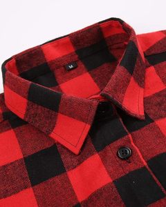 Camisa de Franela a Cuadros Roja y Negra para Mujer, Camisa Informal de Algodón a Cuadros, Manga Larga con Botones, Ropa de Calle Personalizada para Mujer, Moda de Verano - Product Image 2