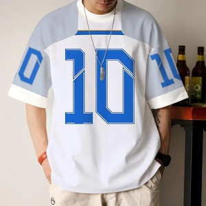 Venta al por mayor de camisetas de talla grande para hombre personalizadas lisas de gran tamaño de poliéster ligeras de secado rápido camisetas de gimnasio camiseta en blanco - Product Image 3