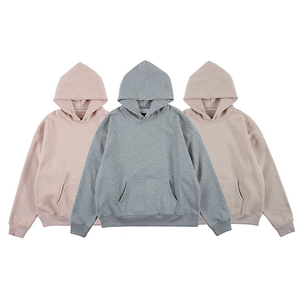 Blank Plus Size <b>Pullover</b> Sweatshirt High Quality 100% Cotton Oversized Custom Logo Organic Cotton Fleece Cropped Hoodie <b>Men</b> - Product Image 5