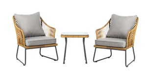 Taille personnalisée extérieur Patio salle à manger chaise corde tissé jardin chaise de plage bois verre métal matériel hôtel arrière-cour terrasse plage utilisation - Product Image 3