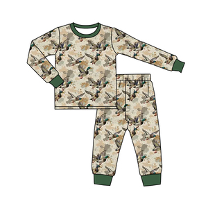 Toddler Boys Mallard Duck Print Pajama Set Long Sleeve Regular Fit Casual Sleepwear Camouflage Pattern <b>Family</b> <b>Matching</b> Outfit - Product Image 6