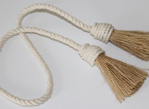 Nautical Natural Cotton Rope Tassel Curtain Tie Back - Product Image 3
