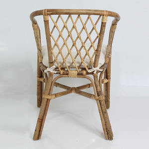 Chaise de jardin en teck massif rétro antique, écologique, durable, avec coussin, pour l'extérieur, patio, parc, villa, hôtel - Product Image 4