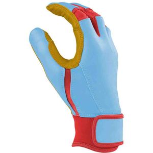 Best Quality Softball <b>Batting</b> Gloves High Quality <b>Light</b> Blue Short Cuff Sports Baseball <b>Batting</b> Gloves - Product Image 5