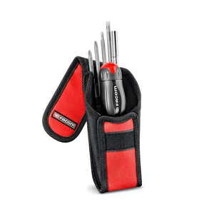 Manche de tournevis multifonction à cliquet Facom Protwist 3-en-1 avec 5 lames dans une pochette - Product Image 2