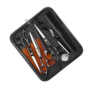 6 Pcs Cắt Tóc Kéo Kit Tùy Chỉnh Cắt Tóc Dao Cạo Và Cắt Mỏng Cắt Cắt 5.5 "Thép Không Gỉ Cắt Kéo Bộ - Product Image 5