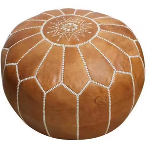 Taburete de puf con mechones de tela de cuero moderno, superventas, muebles para el hogar para dormitorio, Salón Escolar, entrada de lavandería, café usado - Product Image 2