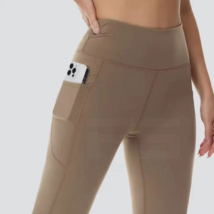 Factory Made High Waisted <b>Gym</b> <b>Flare</b> <b>Leggings</b> Compression Tight Push Up Women <b>Leggings</b> Spandex Nylon Material <b>Legging</b> - Product Image 6