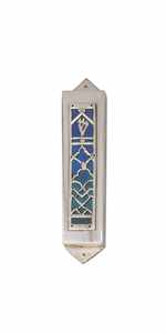 Regalo de inauguración de la casa Bless This House Bronce Mezuzah Placa Puerta judía Mezuzah Forma rectangular en acabado dorado - Product Image 4