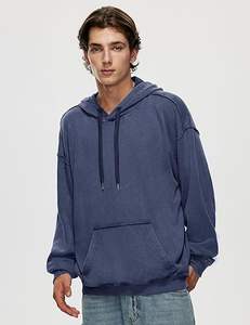 Sudadera con capucha lavada con ácido Vintage personalizada para hombre, ropa de calle de moda de gran tamaño, sudaderas con capucha, ropa a granel, proveedor de fábrica - Product Image 2