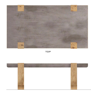 Table de cocktail en bois naturel rect style moderne pour canapé de chambre salon - Product Image 1