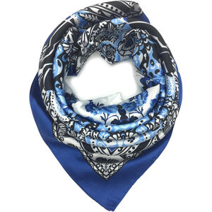 Imprimé Polyester Coton Carré Bandana Multicolore Foulard pour Femmes Bandana soie satin personnalisé imprimé carré - Product Image 1