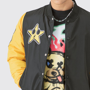 Chaqueta Varsity con Cuello Alto y Logotipo Frontal Bordado Personalizado de Alta Calidad OEM al por Mayor de Fábrica - Product Image 4