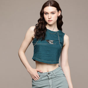 Nardon Apparel Verano Mujer Slim Fit Cropped Top Custom Casual Baby Tee - Product Image 3