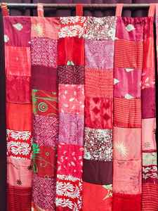 Cortina opaca de retazos Sari de seda hecha a mano Bohemia para el hogar, boda, puerta de ventana y cenefa decorativa colgante - Product Image 6