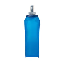 Bouteille d'eau pliable personnalisée en plastique réutilisable avec bouchon à boire directement, design minimaliste pour le camping et les activités de plein air