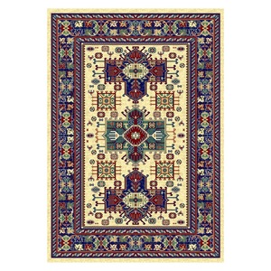 Tapis de salon en chenille antidérapant, imprimé numériquement, motif abstrait contemporain, couleur terre cuite dorée, lavable en machine, vente en gros, modèle LXDP-0356 de RUGS DEPOT - Product Image 1