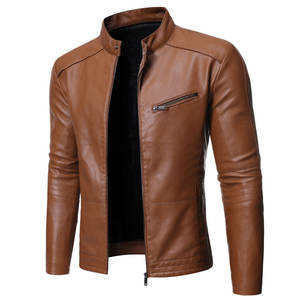 Chaqueta de Cuero Genuino para Hombre, Diseño Moderno, Cuello Alto, Estilo Vintage, Hecha en Pakistán, Calidad Superior, Muy Popular - Product Image 1
