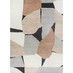 Alfombra de Lana Anudada a Mano Zuri Blue AKWL-1803, Diseño Abstracto 3D, Alfombra Rectangular para Sala de Estar, Pasillo o Entrada - Product Image 1