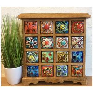 Coffre en bois massif avec tiroirs en céramique |   Finition lisse |   Fabricant en gros - Product Image 2