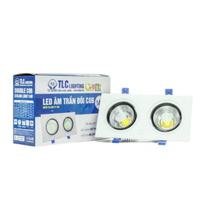 Doble COB 7W LED Aluminio Downlight Blanco Moderno Minimalista para el hogar o la oficina-Entrega rápida por TLC Vietnam - Product Image 3