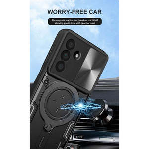 Étui pour iPhone 16 Plus 6.7 avec support magnétique rotatif et protection d'appareil photo, couleur argent - Product Image 3