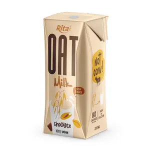 Oat Milk Paper Box 200ml with Chocolate Flavor from Vietnam Supplier Best Seller OEM ODM