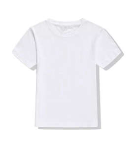 Factory Kids camiseta niños manga corta Niño logotipo personalizado impresión 200g 100% algodón liso en blanco niños bebé niña camiseta para hombres - Product Image 3