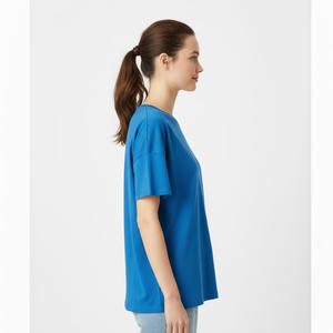 Camiseta básica de algodón para mujer, camiseta informal lisa de manga corta, camiseta de moda de verano suave y cómoda para uso diario al aire libre - Product Image 3