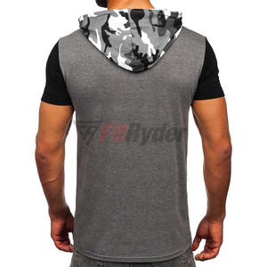 Venta al por mayor de camisetas con capucha para hombre mejor calidad de impresión personalizada nuevo estilo deportivo de moda servicio OEM disponible adulto de punto - Product Image 2