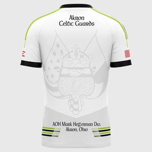 เสื้อฟุตบอล GAA เสื้อฟุตบอลผ้าโพลีเอสเตอร์100% ชุดเล่นฟุตบอลมีโลโก้ด้านหน้าแบบสั้นสีทึบออกแบบได้ตามต้องการ - Product Image 2