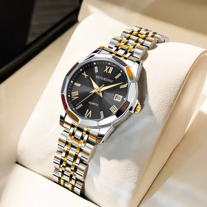 Nouvelle <span class=keywords><strong>montre</strong></span> à quartz pour <span class=keywords><strong>femme</strong></span> en argent <span class=keywords><strong>et</strong></span> <span class=keywords><strong>or</strong></span>, élégante, luxueuse, classique, avec cadran à aiguilles en forme de pièce de monnaie, tendance - Product Image 2